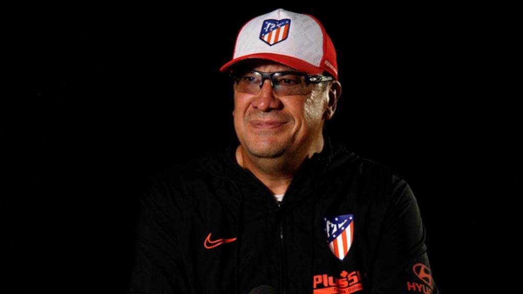 'Mono' Burgos, con el Atlético de Madrid