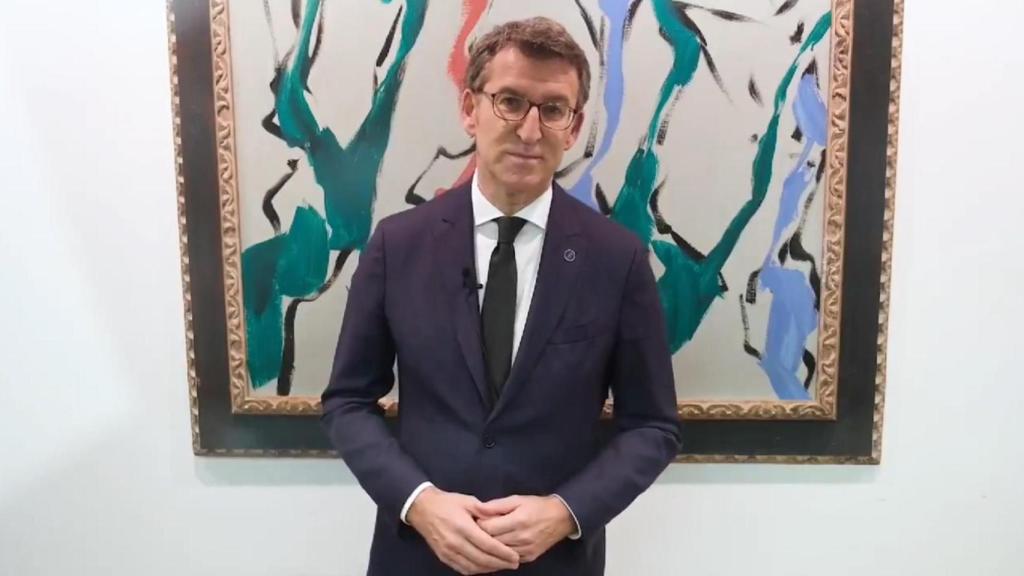 El presidente de la Xunta, Alberto Núñez Feijóo, en su mensaje navideño.