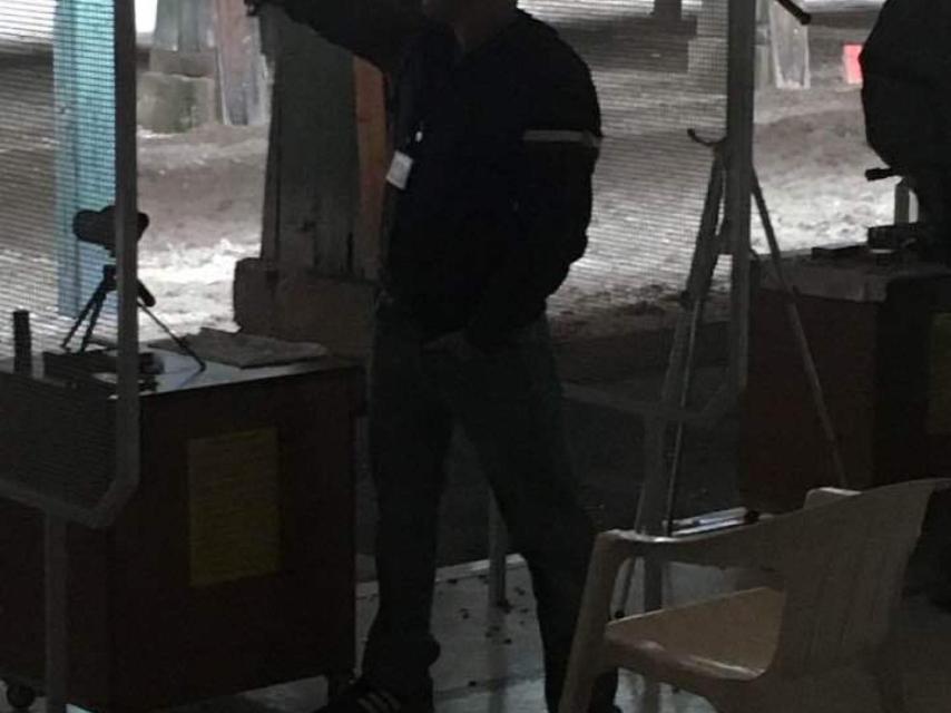 Alexei practicando tiro. Acudía con cierta frecuencia a la Federación de Tiro Olímpico de la Comunidad Valenciana