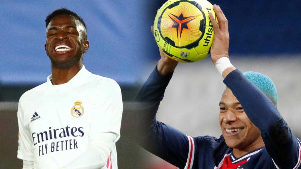 Vinicius Jr. y Kylian Mbappé, en un fotomontaje