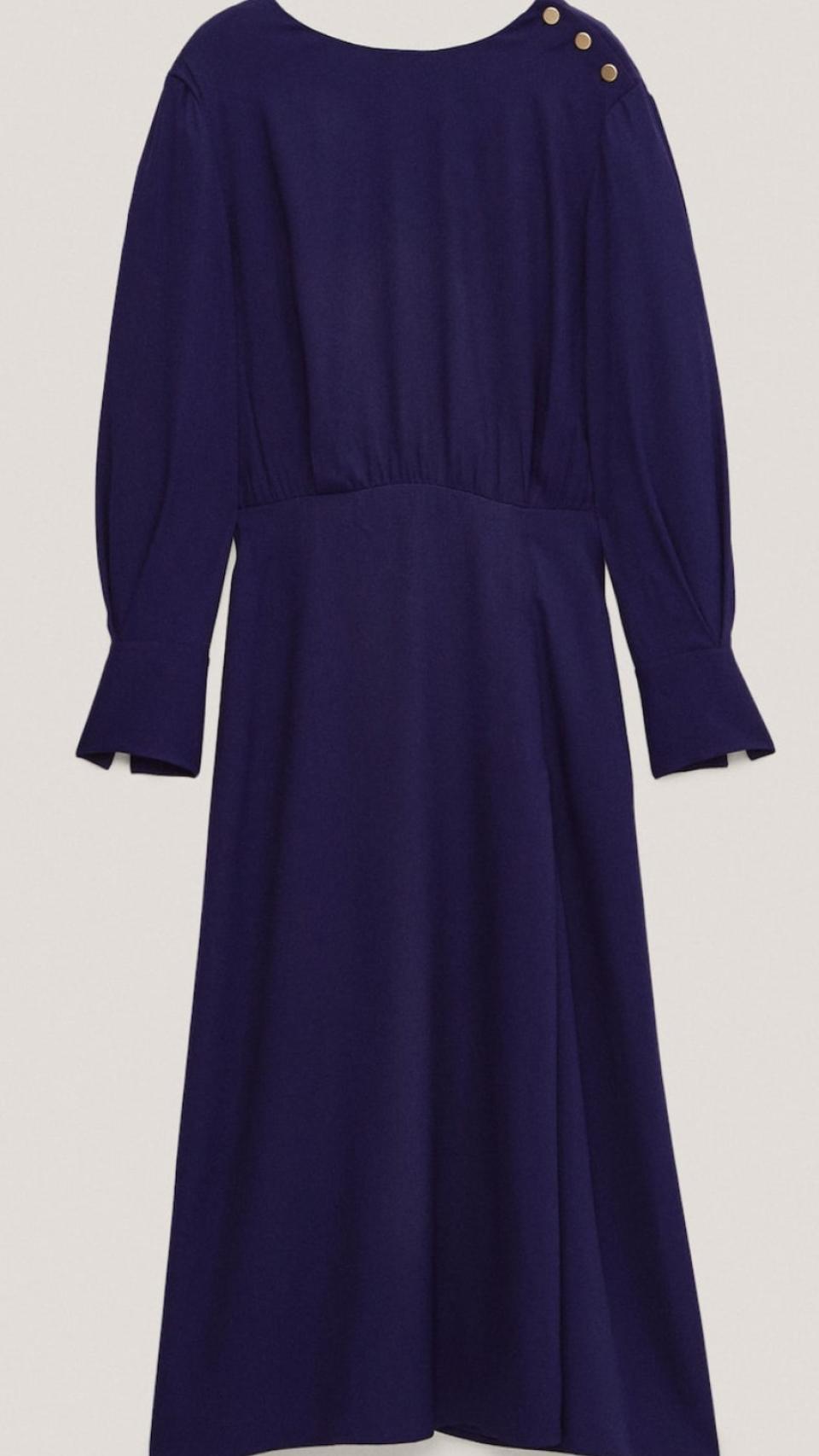 Vestido manga larga de Massimo Dutti.