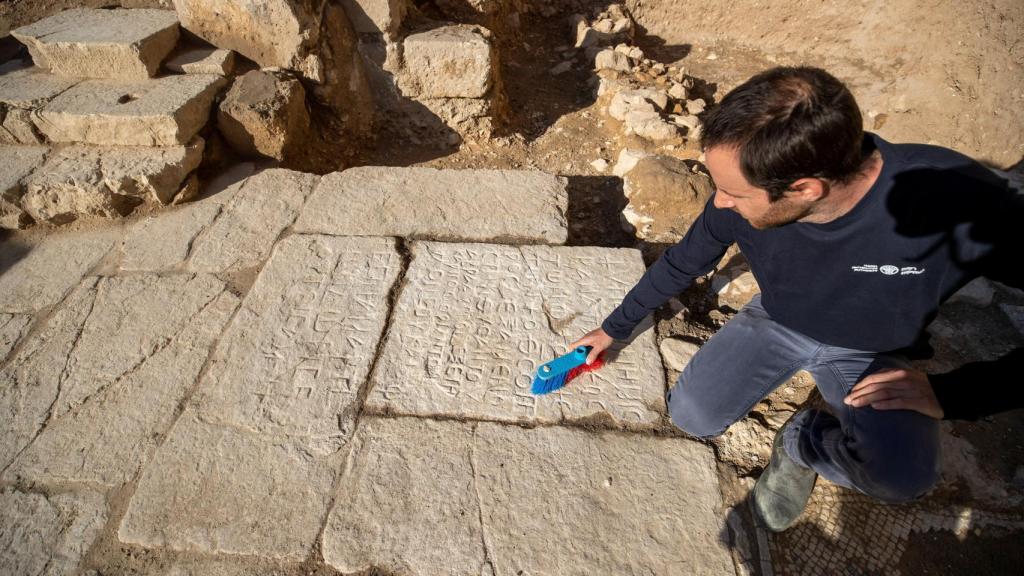 Restos de la iglesia bizantina.