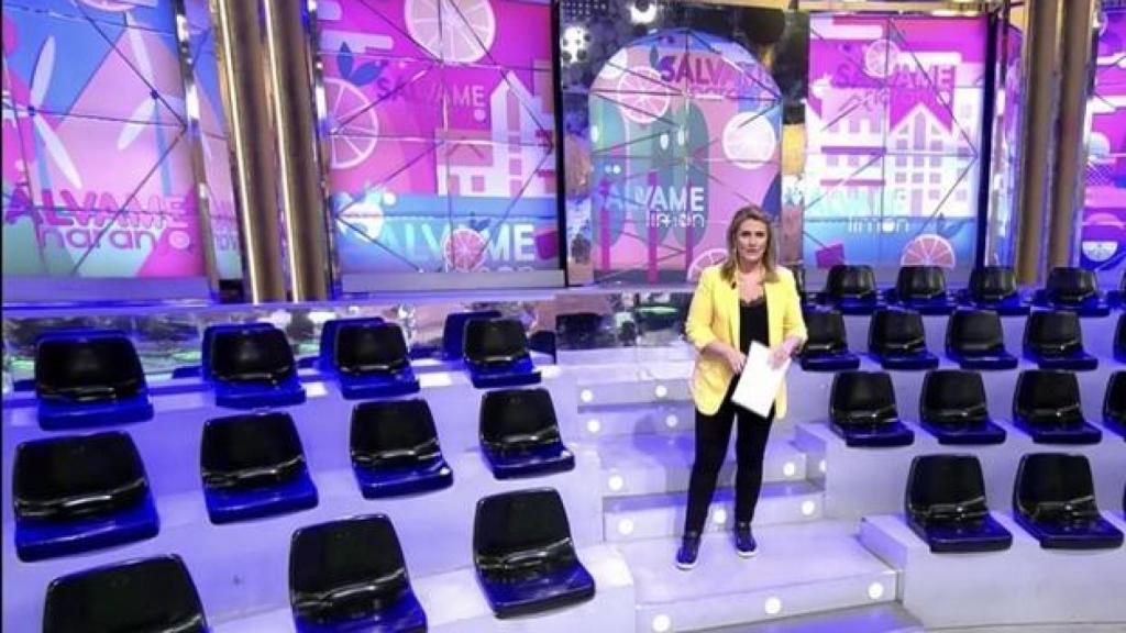 El plató de 'Sálvame' sin público.