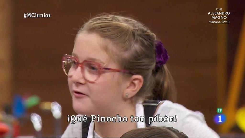 Henar durante esta noche en 'MasterChef Junior'.