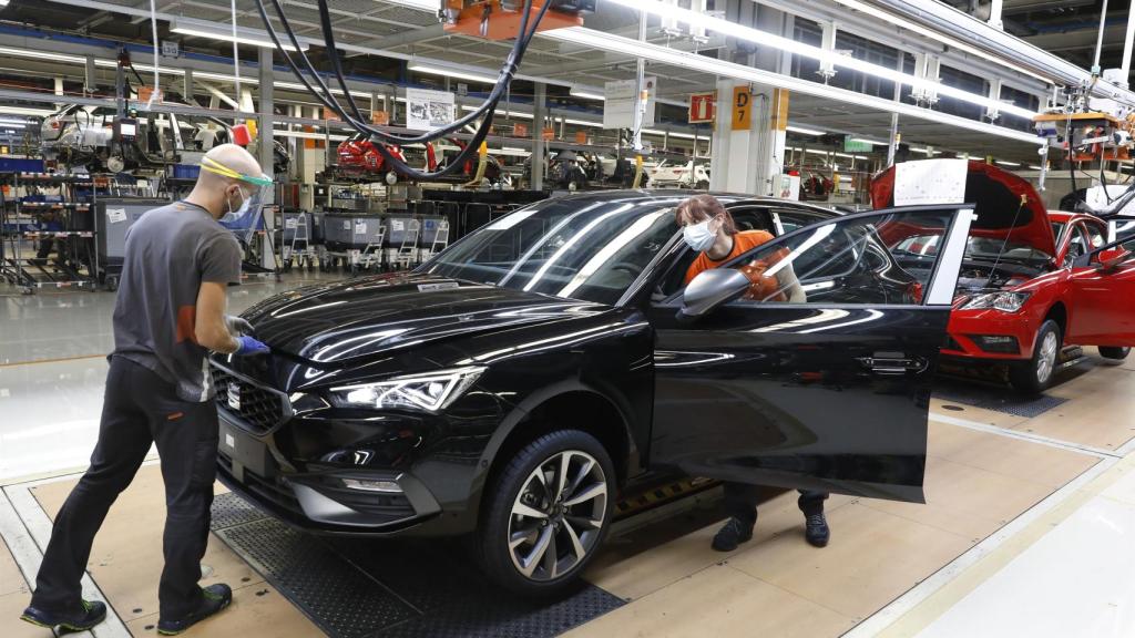 Cadena de ensamblaje de Seat en Martorell (Barcelona).