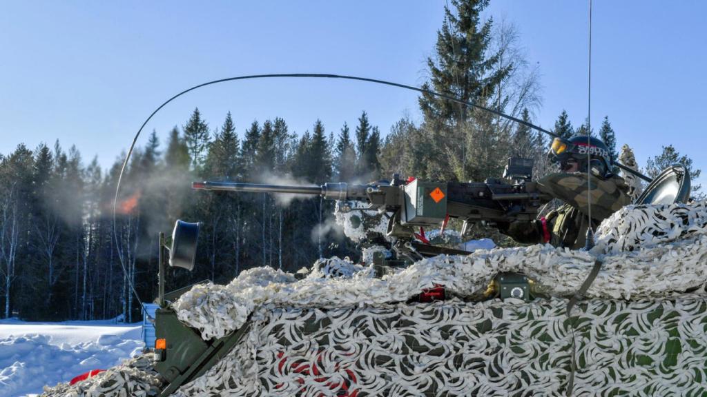 Maniobras militares de Suecia en marzo de 2019.