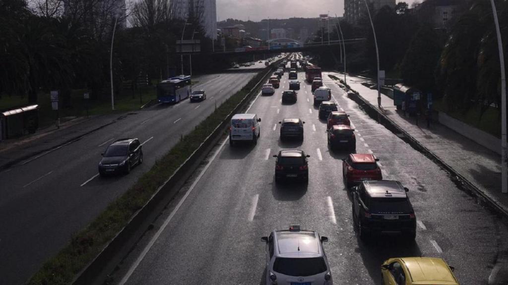Congestión de tráfico en Alfonso Molina.