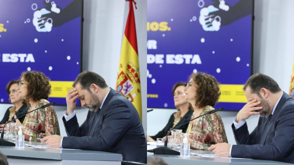 Carmen Calvo, María Jesús Montero y José Luis Ábalos.