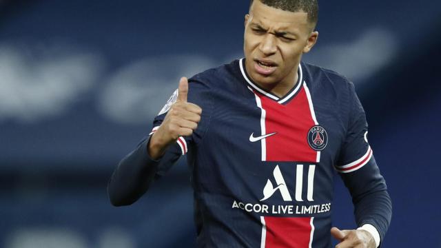 Kylian Mbappé, durante un partido con el PSG