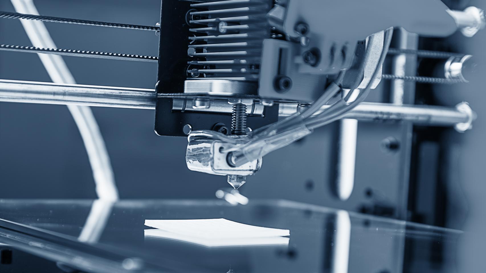 Detalle de una impresora 3D.