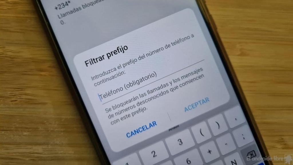 Cómo bloquear llamadas de prefijos determinados en tu móvil Huawei