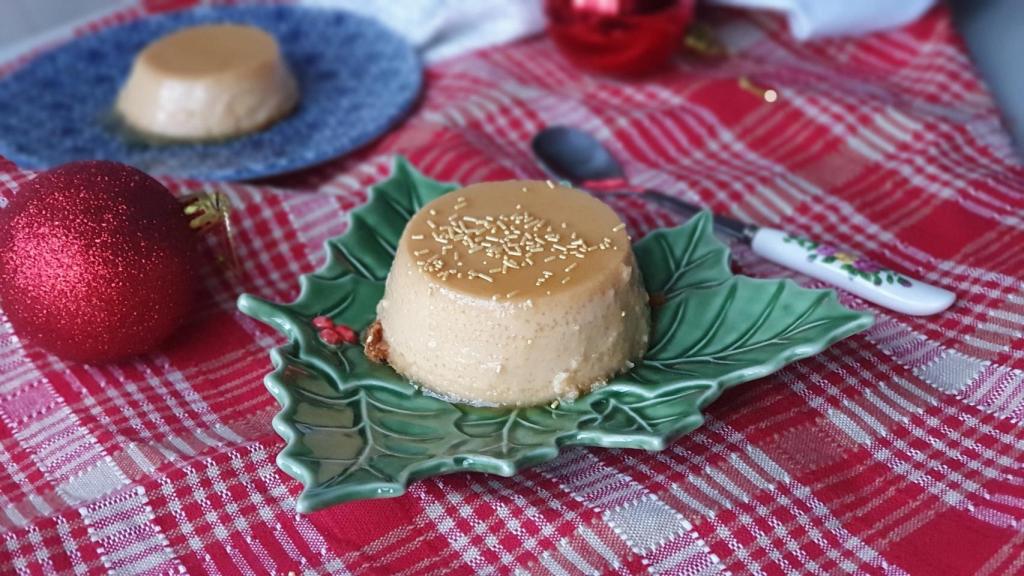 Flan de turrón