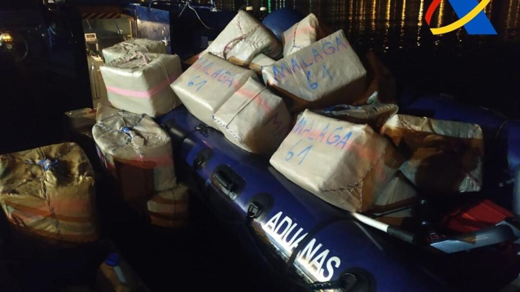 El hachís incautado.