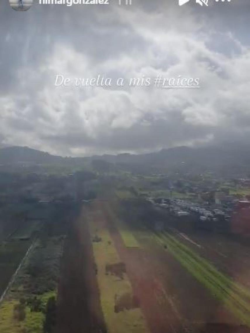 Himar González aterrizando en su tierra, Gran Canaria, este martes 29 de diciembre.