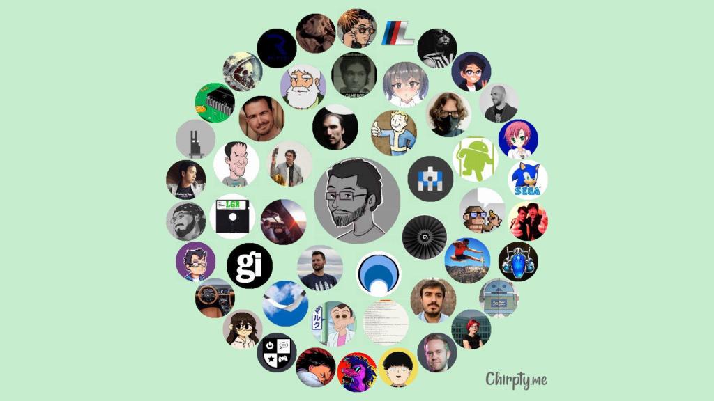 Un ejemplo de imagen creada con la app Círculo de amigos de Twitter