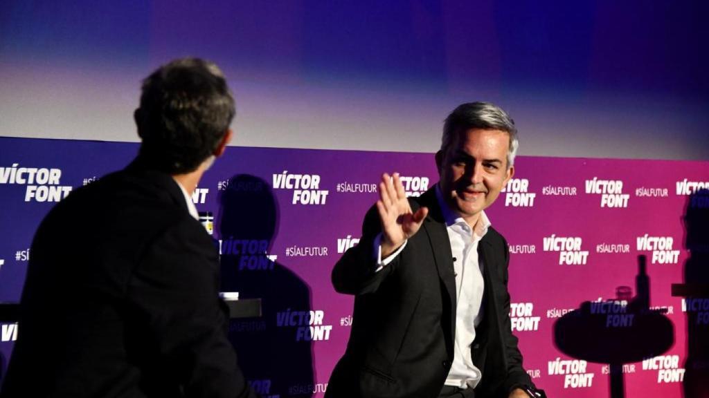Víctor Font, durante la presentación de su proyecto deportivo. Foto: Twitter (@sialfutur)