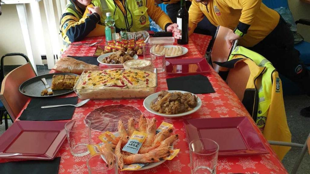 Yolanda, y su equipo, en la Nochebuena de 2018.