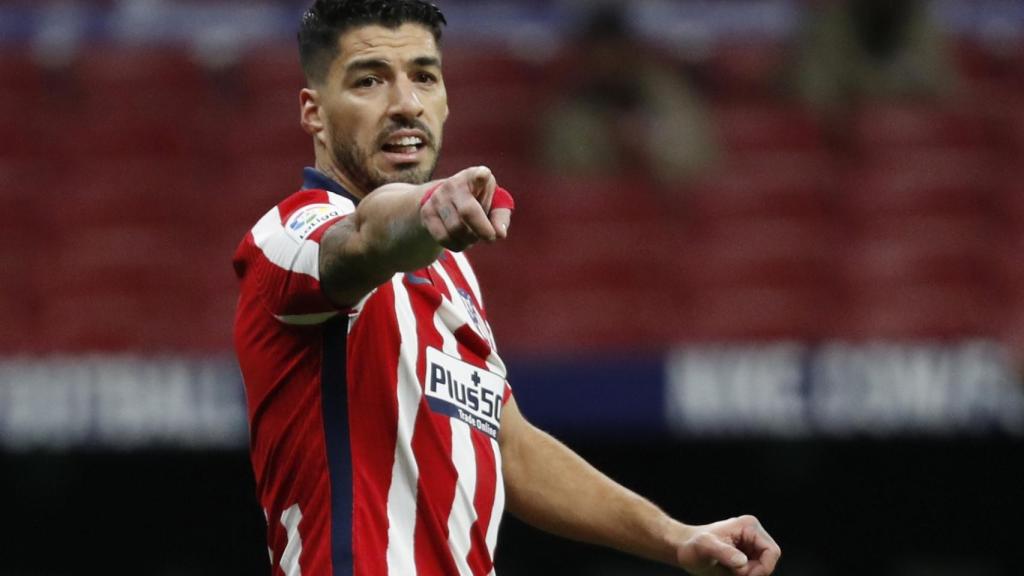 Luis Suárez, en un momento del partido entre el Atlético de Madrid y el Getafe