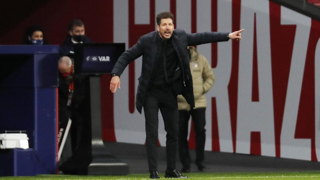 Simeone, en la banda del Wanda Metropolitano