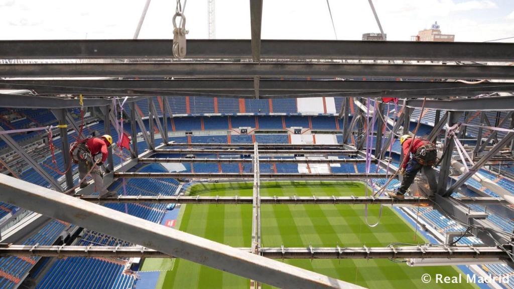 Las obras del Santiago Bernabéu en enero de 2020