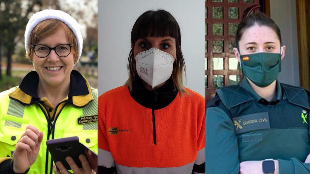 Yolanda, Belén y Yaiza, tres mujeres que estarán de guardia este 31 de diciembre.