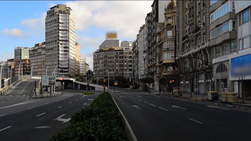 Una A Coruña desierta