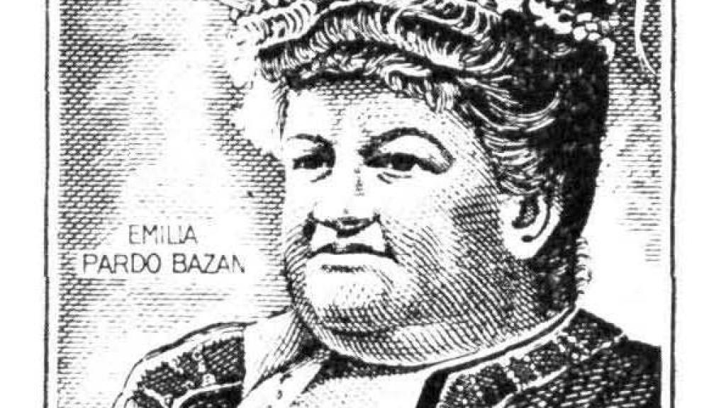 El sello de Emilia Pardo Bazán que salió en 1972.