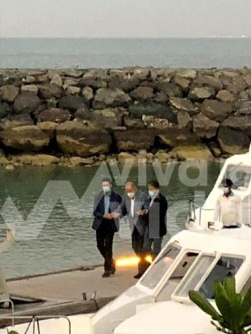 El rey emérito en la isla de Yas en Abu Dhabi.