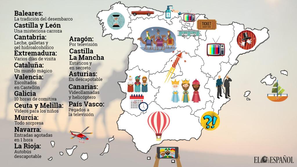 Imagen de la cabalgata de Reyes de 2020 en Pamplona