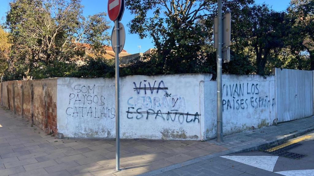 El conflicto nacionalista, en varias pintadas