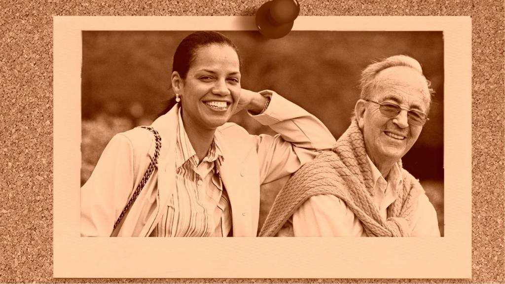 Ronna Keitt y Julio Iglesias Puga en un montaje de EL ESPAÑOL.