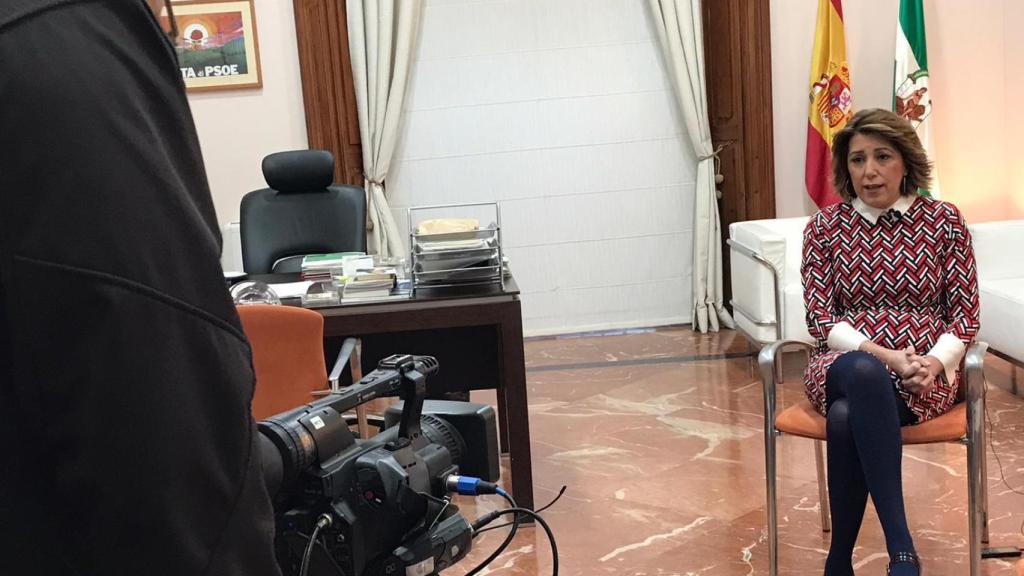 Susana Díaz este lunes en una entrevista en La 1.