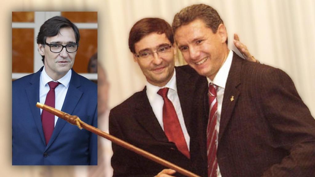 Illa, a la derecha, durante su periodo como alcalde de La Roca del Vallés