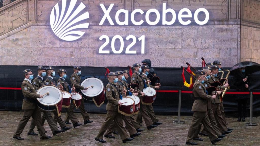 Acto solemne de apertura de la Puerta Santa de la Catedral de Santiago.