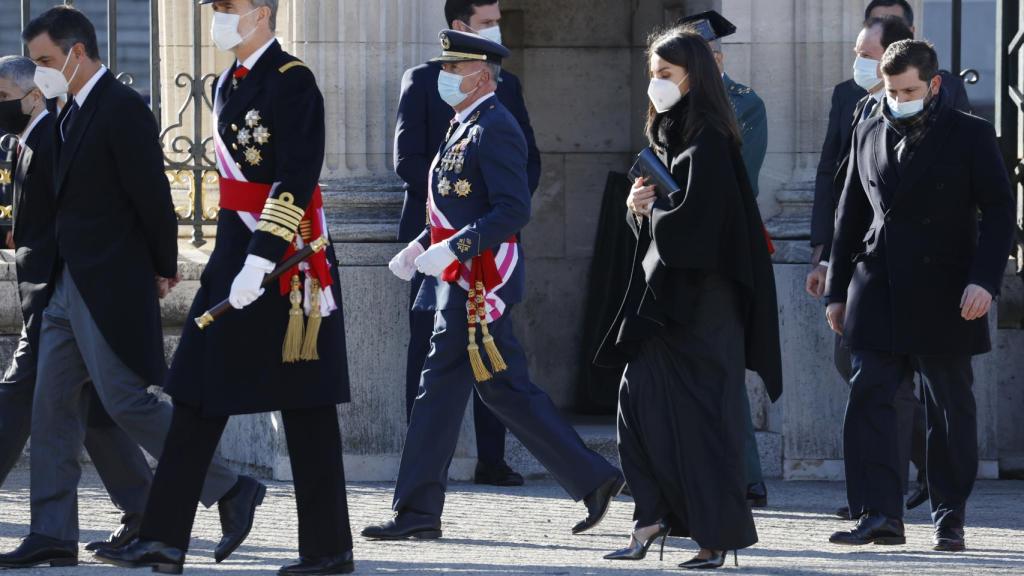 Los Reyes han presidido la tradicional Pascua Militar, modificada por el coronavirus.