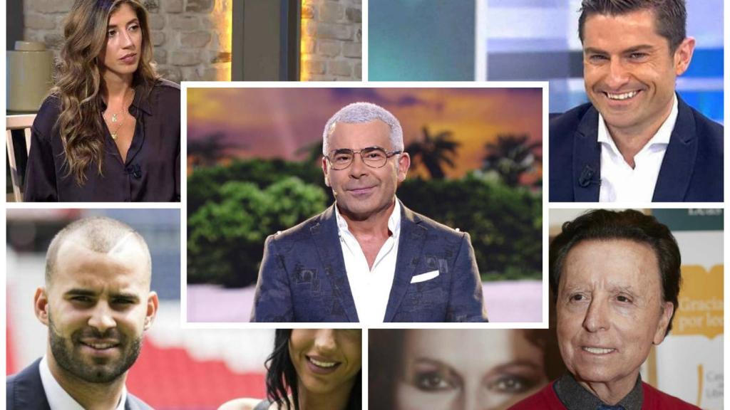 Jorge Javier Vázquez en montaje de JALEOS junto a posibles concursantes de 'Supervivientes 2021'.