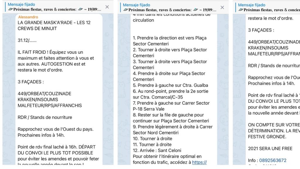 Organizan las fiestas a través de Telegram.