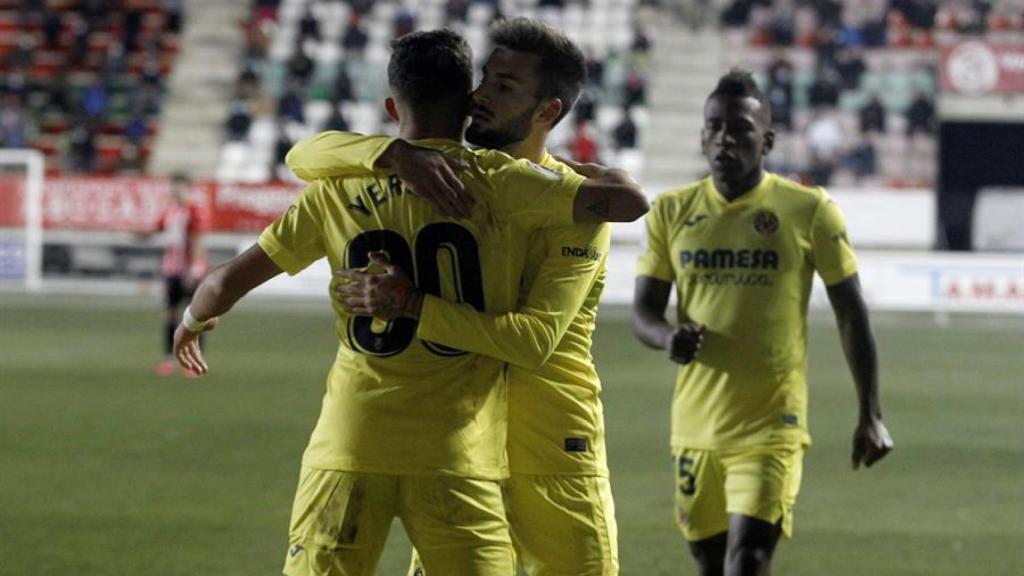 El Villarreal celebra un gol