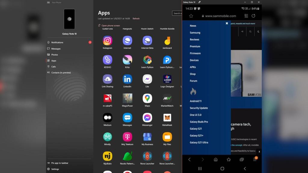 App de 'Mi Teléfono' de Windows 10