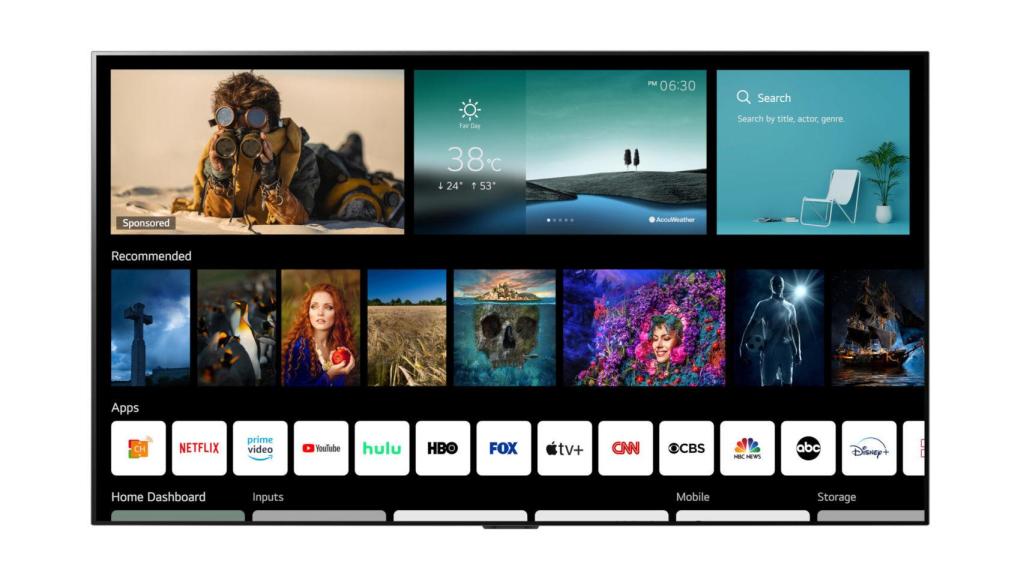 Nuevo webOS 6.0, sistema de los televisores inteligentes de LG