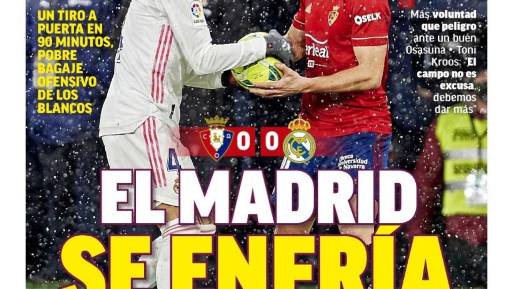 La portada del diario MARCA (10/01/2021)