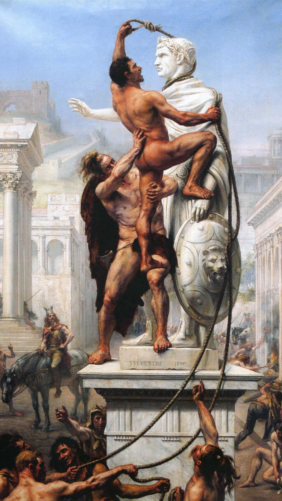 El saqueo de Roma del 410 (Joseph-Noël Sylvestre, 1890)