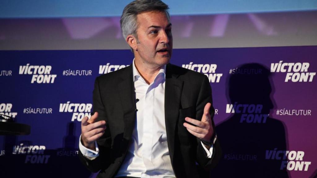 Víctor Font, durante un acto de la campaña