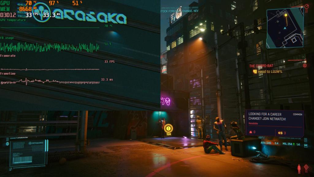 Cyberpunk 2077 en la RX 6800