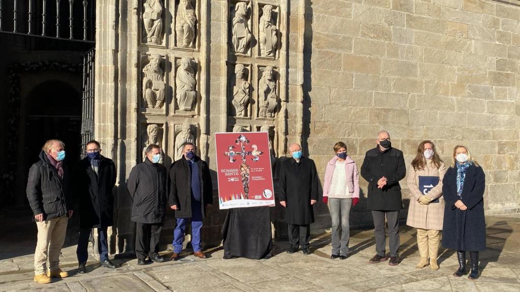 Presentación del cartel de la Semana Santa de Santiago de 2021.