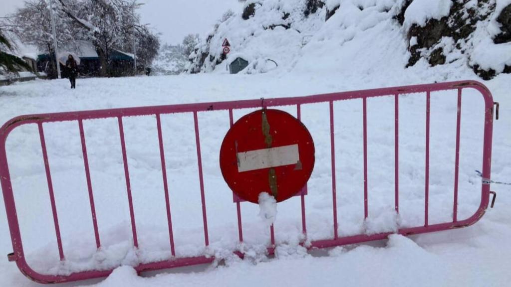 Imagen de la nevada de este fin de semana en Toledo. Foto: Europa Press