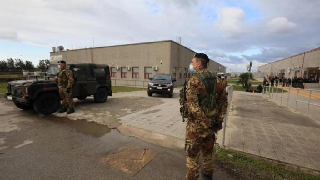 Imagen de la construcción levantada para el juicio contra la mafia.