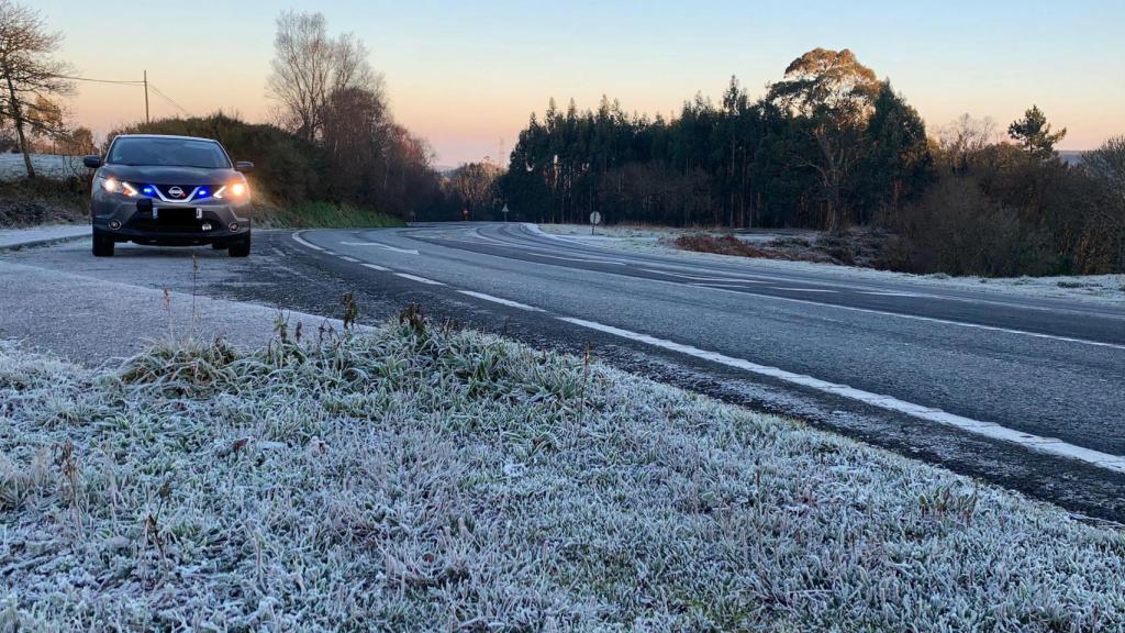 La AC-840, en Curtis, esta mañana.