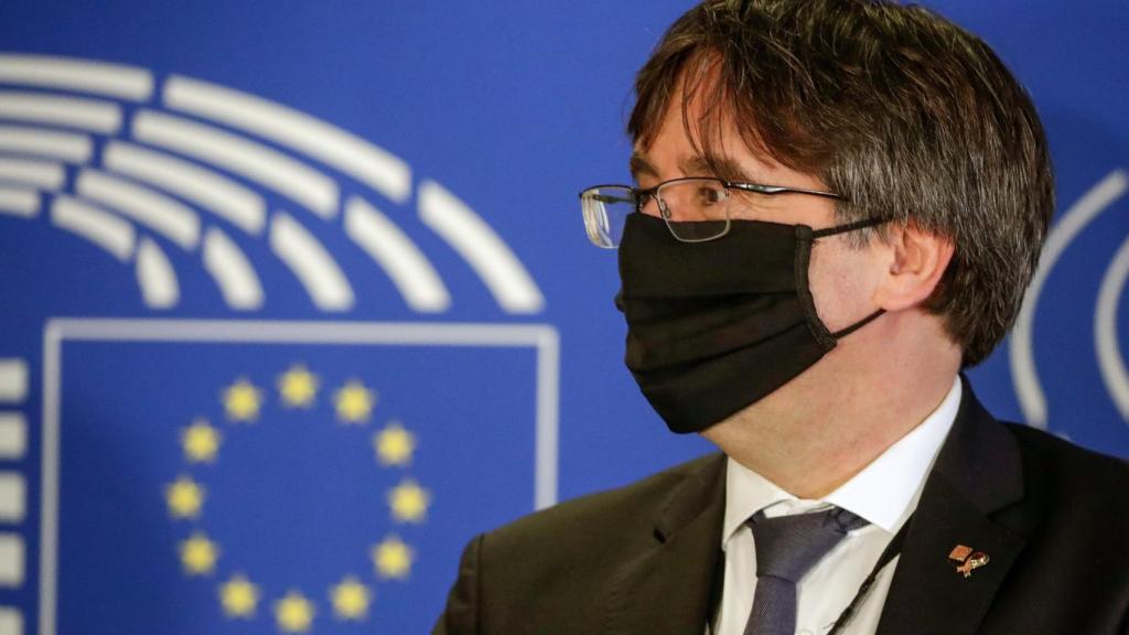 El expresidente catalán Carles Puigdemont este jueves en el Parlamento Europeo.