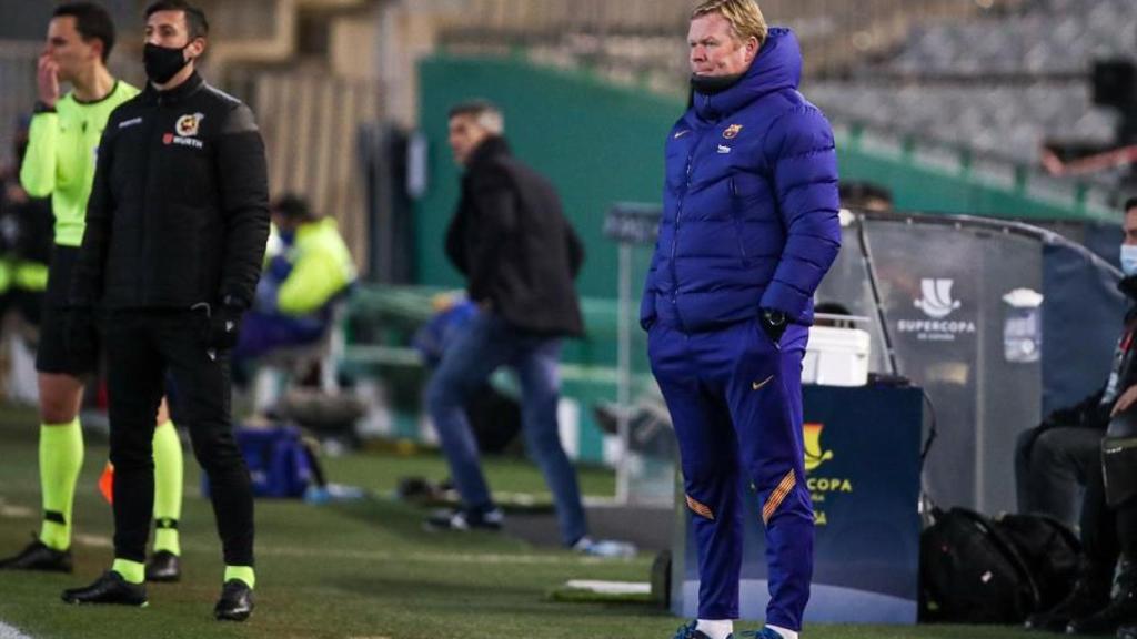 Ronald Koeman, en la semifinal de la Supercopa de España